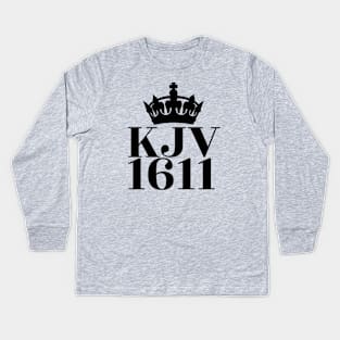 KJV 1611 (King James Version with crown) Kids Long Sleeve T-Shirt